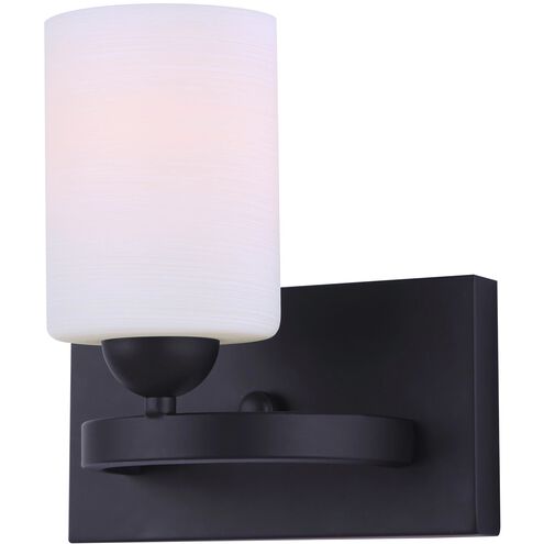 Hampton 1 Light 8 inch Black Vanity Light Wall Light