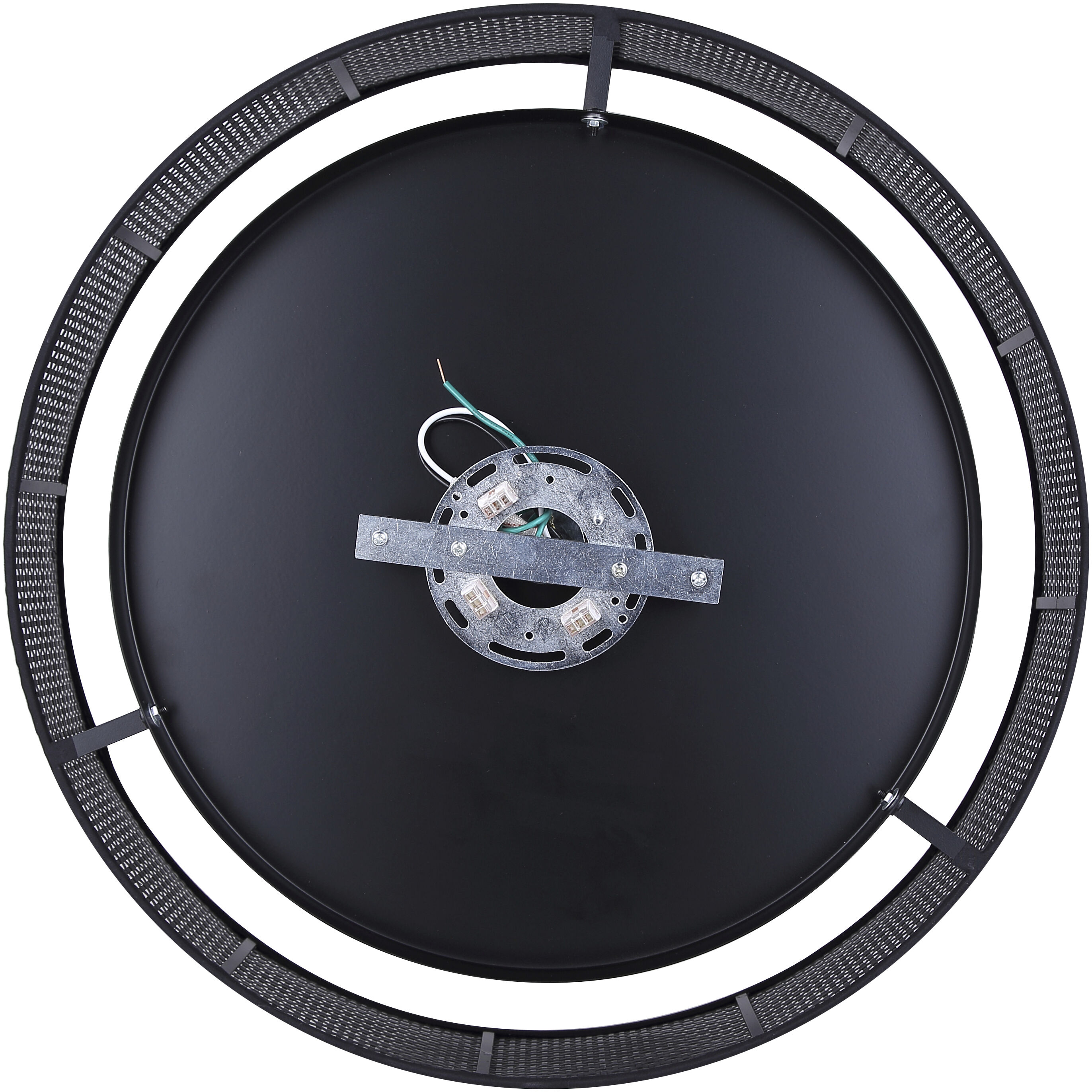 Bellamy 3 Light 19 inch Black Flush Mount Ceiling Light in Black Faux Rattan