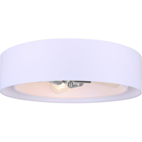Landra 3 Light 19 inch Brushed Nickel Flush Mount Ceiling Light