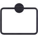 Varen 9 inch Matte Black Towel Ring