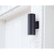 Madison 2 Light 12 inch Black Outdoor Wall Light