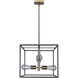 Bodie 4 Light 15 inch Black/Gold Chandelier Ceiling Light
