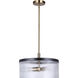 Jenner 3 Light 15 inch Black/Gold Chandelier Ceiling Light