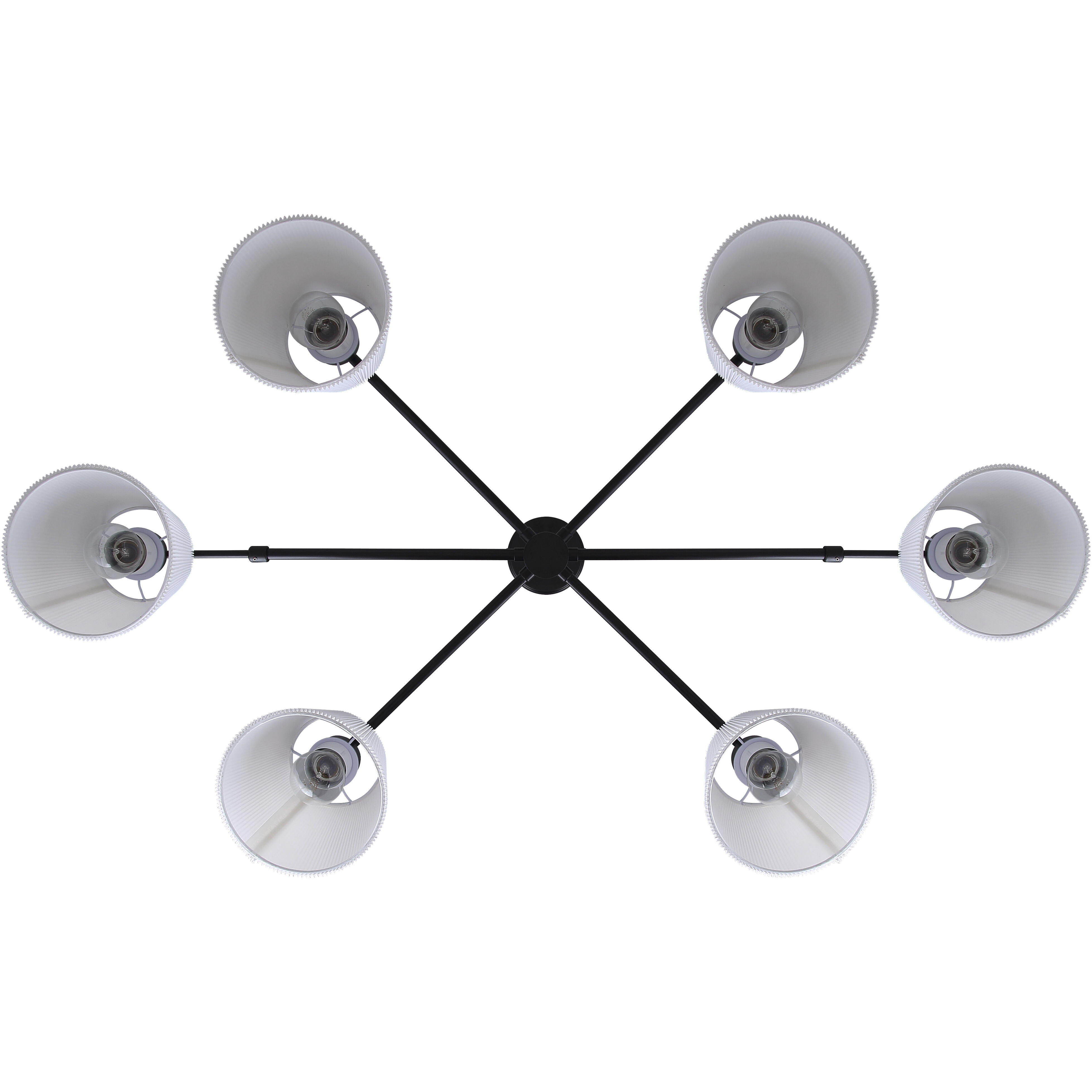 Aspen 6 Light 15.25 inch Black Chandelier Ceiling Light