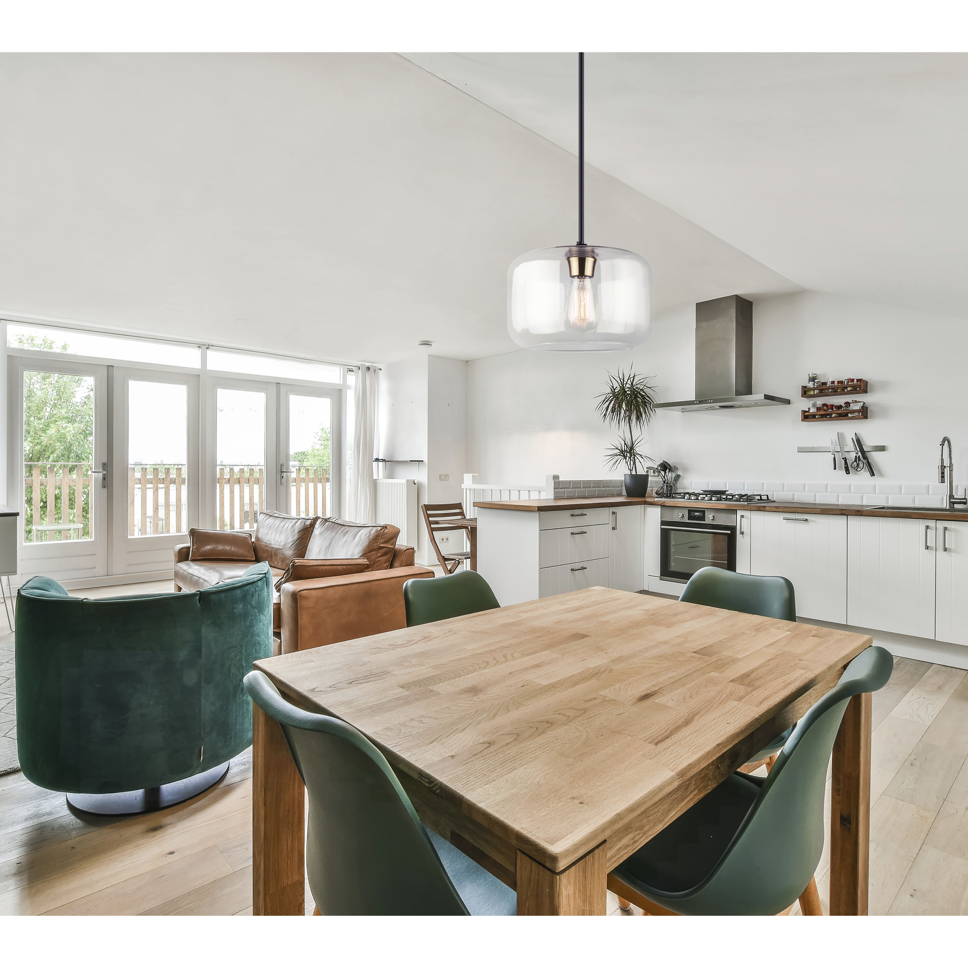 Fauna 1 Light 11 inch Matte Black/Gold Pendant Ceiling Light