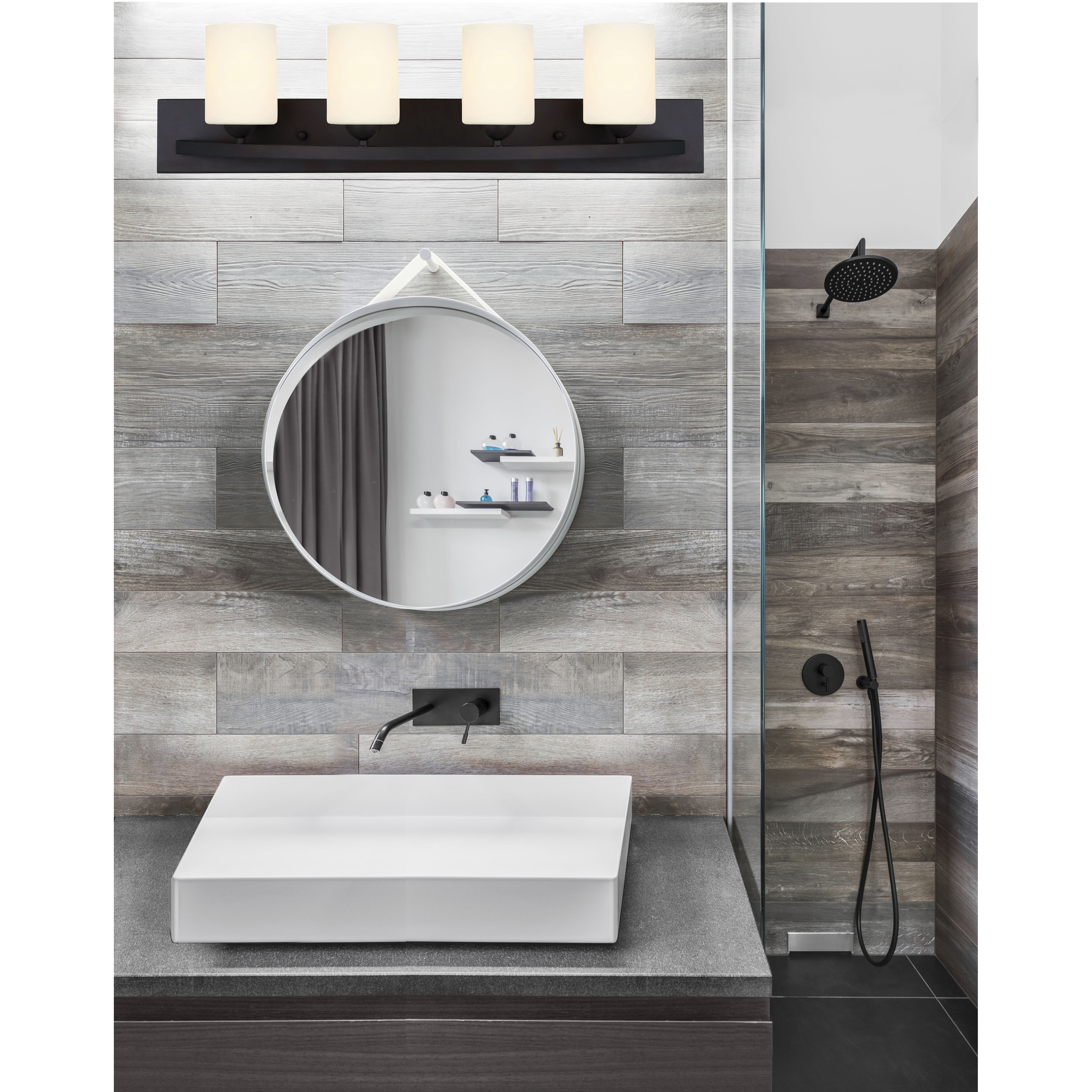 Madison 4 Light 32 inch Oil Rubbed Bronze Vanity Light Wall Light