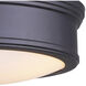 Madison 3 Light 15 inch Oil Rubbed Bronze Semi-Flush Ceiling Light