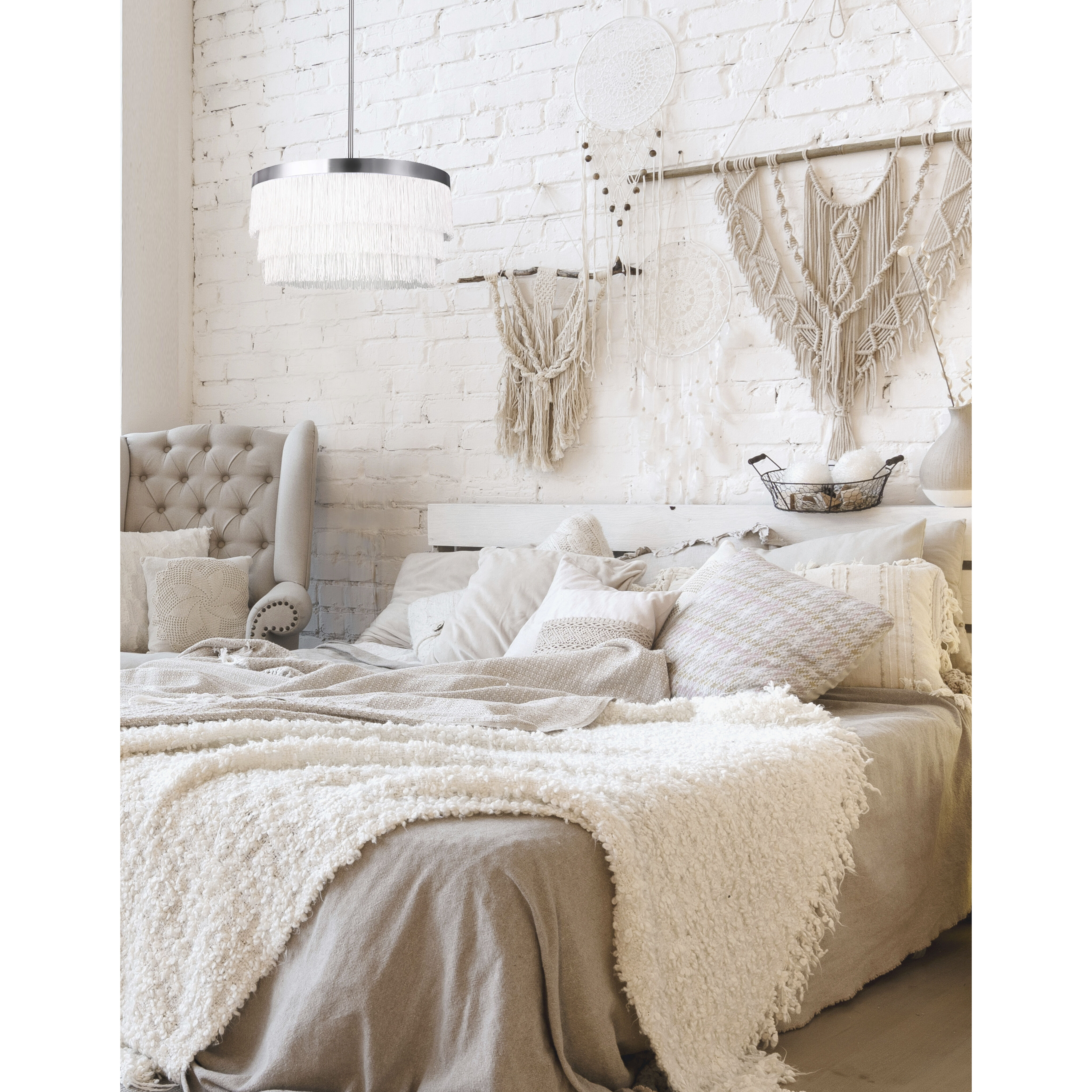 Syren 3 Light 18 inch Brushed Nickel Chandelier Ceiling Light