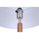 Maly 25.5 inch 100.00 watt Brushed Nickel and Faux Wood Table Lamp Portable Light