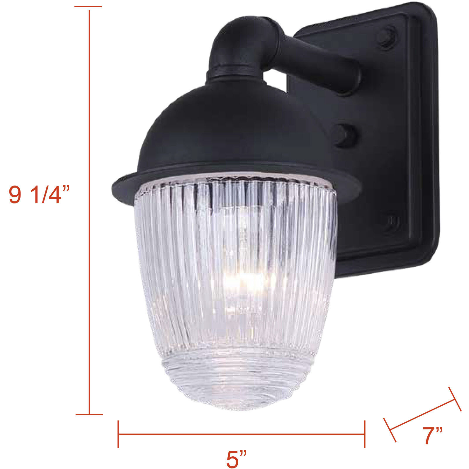 Seni 1 Light 5 inch Black Outdoor Lantern