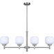 Mallory 4 Light 36.38 inch Brushed Nickel Chandelier Ceiling Light