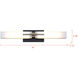 Hazel LED 24 inch Matte Black and Gold Vanity Light Wall Light