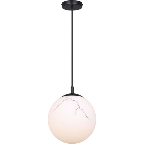 Halsey 1 Light 9.75 inch Black Pendant Ceiling Light