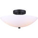 Vivy 3 Light 15 inch Black Flush Mount Ceiling Light