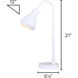 Byck 21 inch 40.00 watt Matte White Table Lamp Portable Light