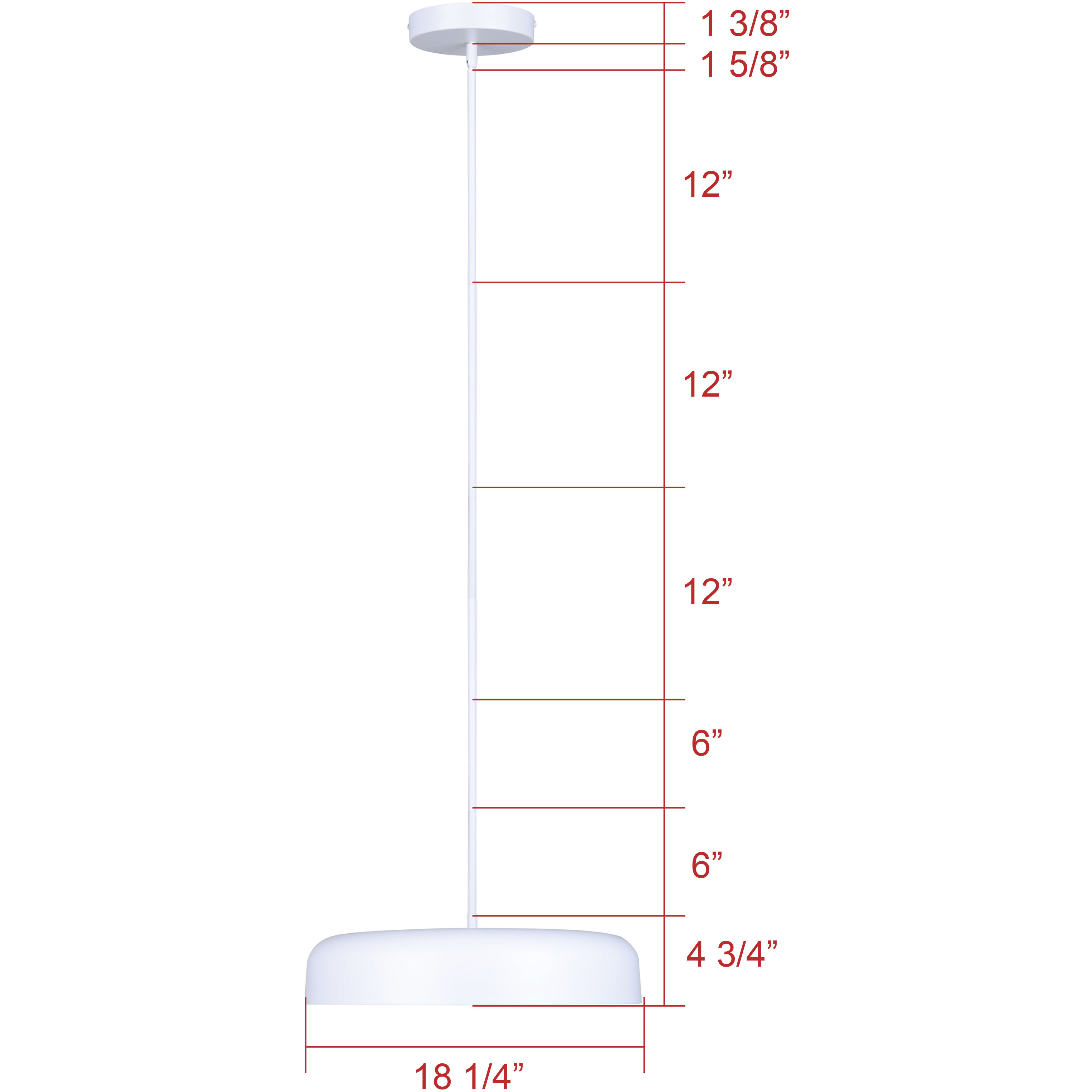 Zaria LED 18.25 inch White Chandelier Ceiling Light