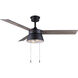 Kade 48 inch Matte Black with Black and Maple Blades Ceiling Fan