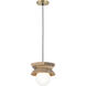 Kali 1 Light 9.8 inch Natural Pendant Ceiling Light