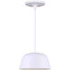 Kiliam 1 Light 13 inch Matte White Pendant Ceiling Light