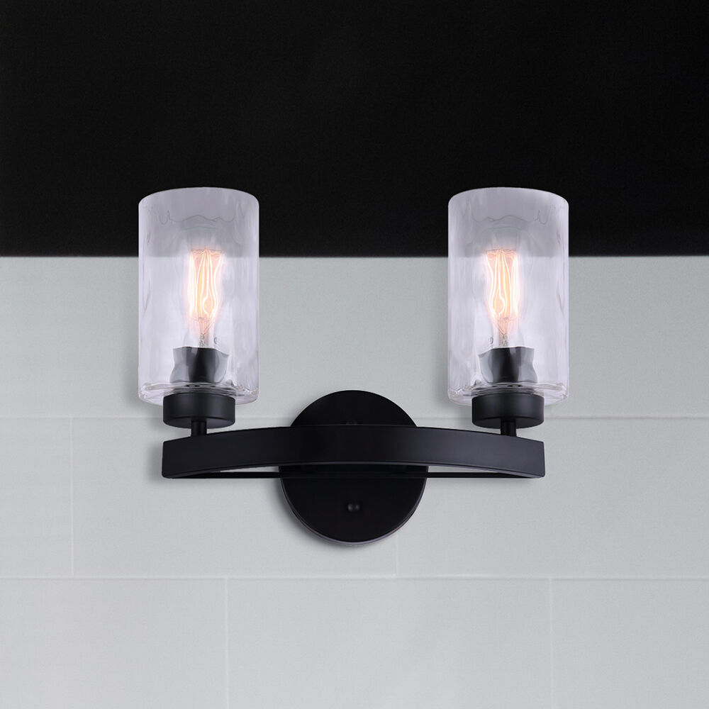 Madison 2 Light 14 inch Black Vanity Light Wall Light