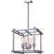 Carli 4 Light 17 inch Brushed Nickel and Brushed Dark Grey Chandelier Ceiling Light