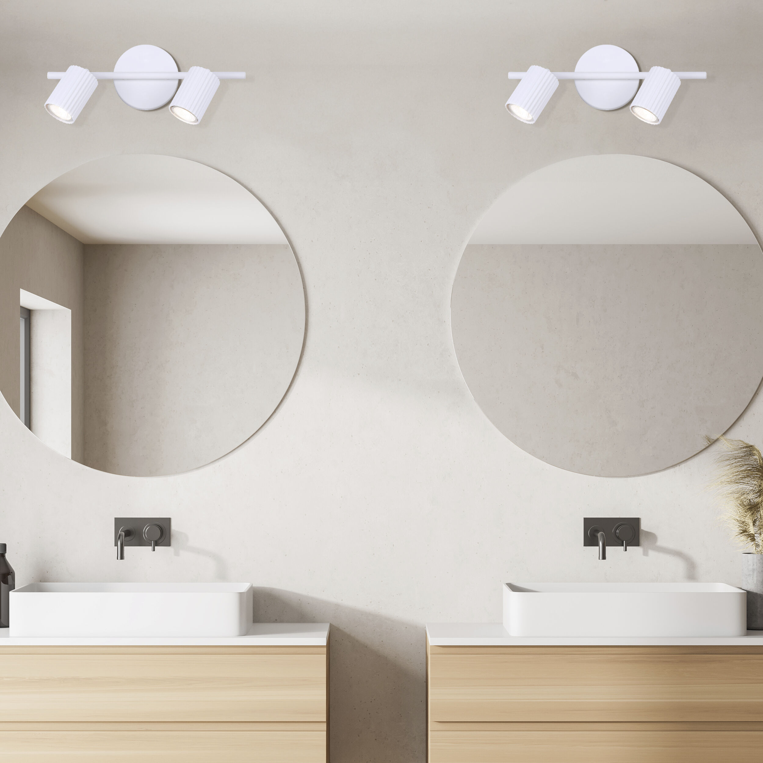 Rexton 2 Light White Track Lighting Ceiling Light