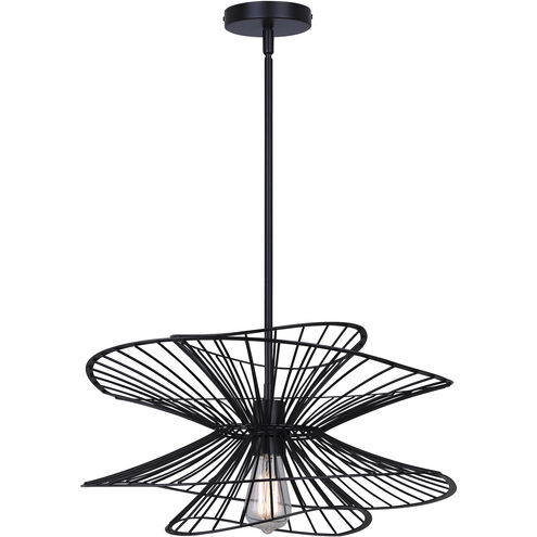 Channel 1 Light 20 inch Black Pendant Ceiling Light
