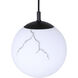 Halsey 1 Light 9.75 inch Black Pendant Ceiling Light