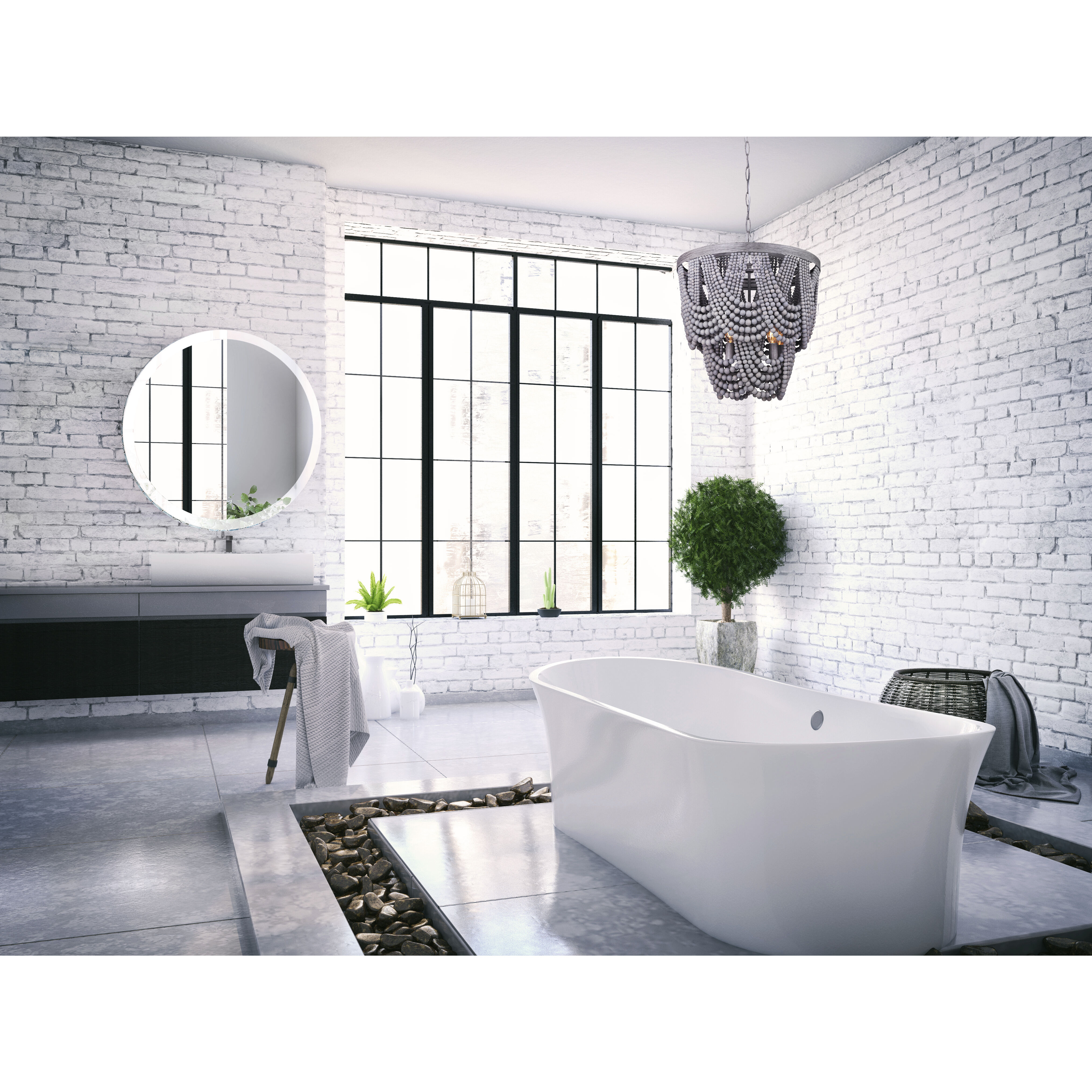 Madison 28 X 28 inch LED Mirror, Oval