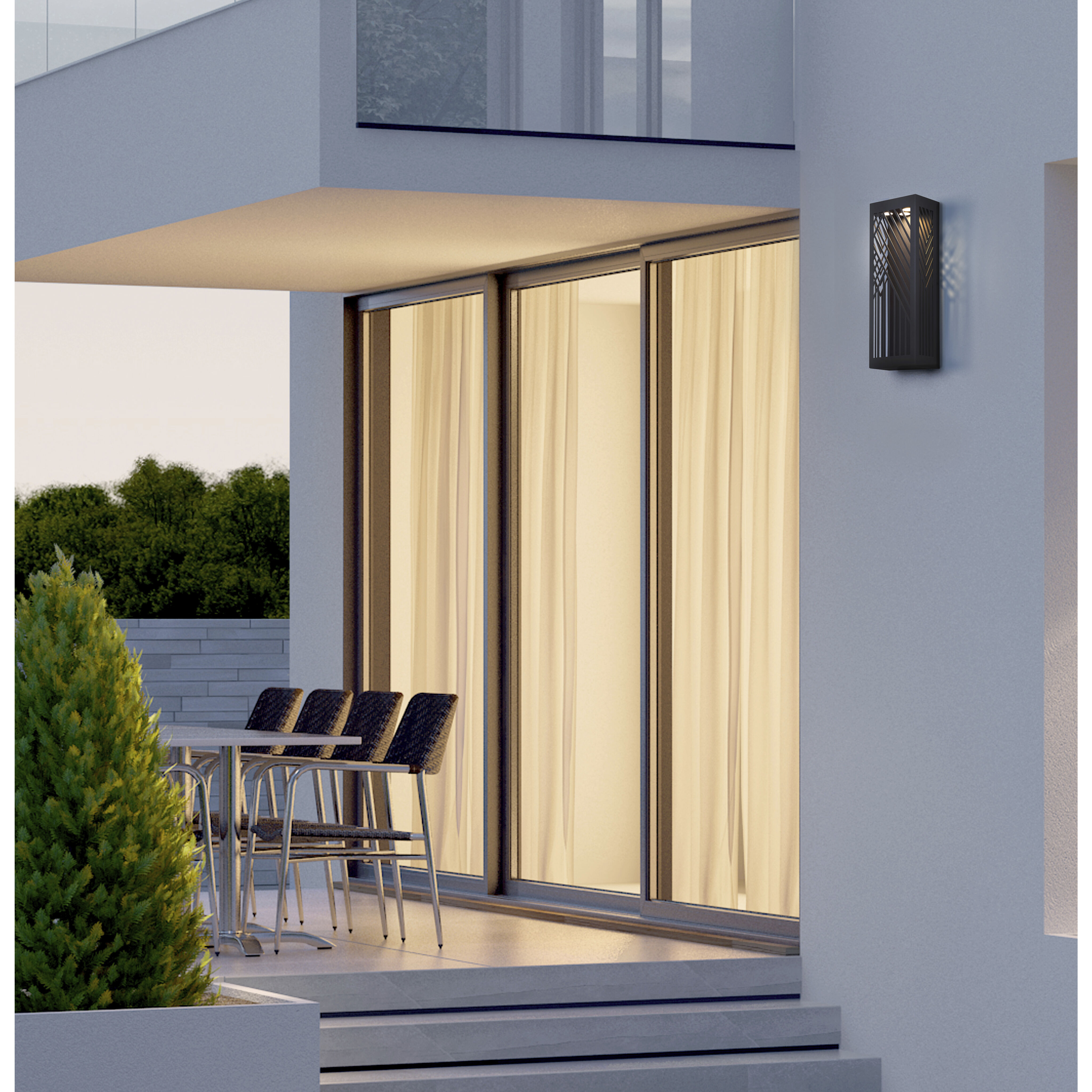 Zene LED 3.13 inch Black Outdoor Lantern