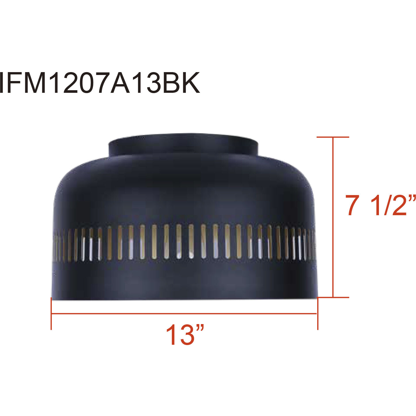 Miles 13 inch Black Flush Mount Ceiling Light