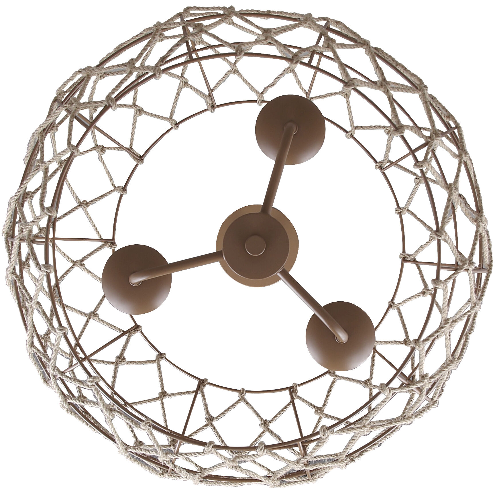 Aura 3 Light 20 inch Tan Pendant Ceiling Light