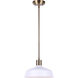 Bello 1 Light 10 inch Gold and White Pendant Lighting Ceiling Light