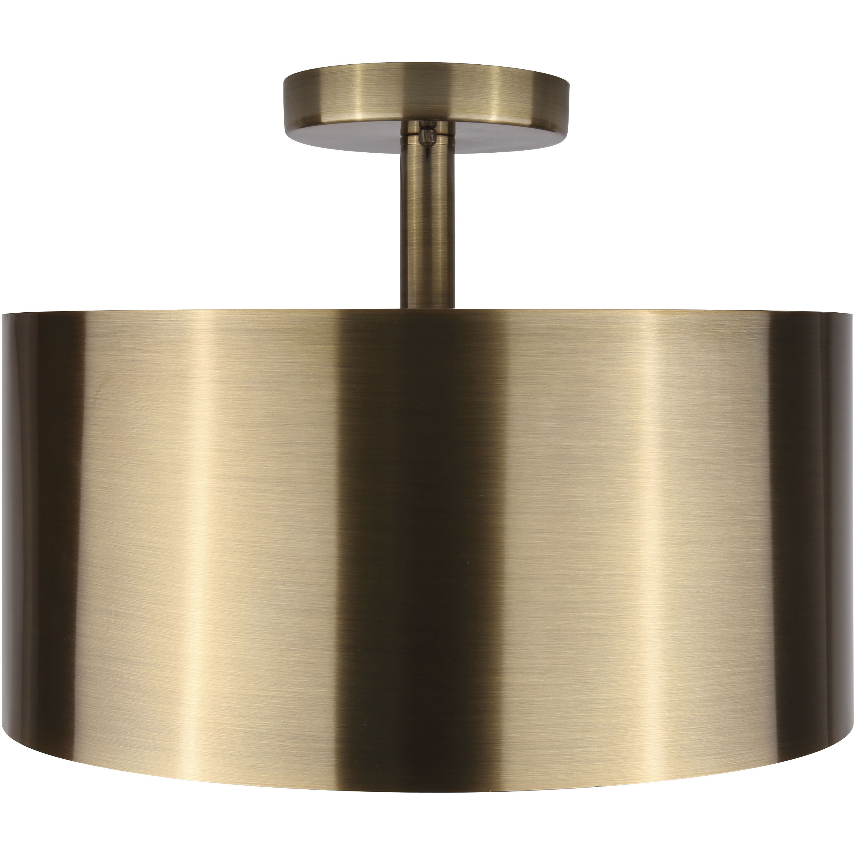 Lola 3 Light 15 inch Gold Semi Flush Ceiling Light