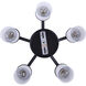 Britton 5 Light 21 inch Matte Black Chain Chandelier Ceiling Light