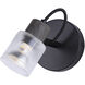Owen 1 Light Black and Wood Track Lighting Ceiling Light