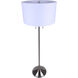 Clara 61 inch 100.00 watt Brushed Nickel Floor Lamp Portable Light