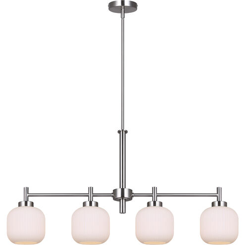 Mallory 4 Light 36.38 inch Brushed Nickel Chandelier Ceiling Light