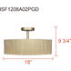 Scarlett 18 inch Gold Semi-Flush Mount Ceiling Light