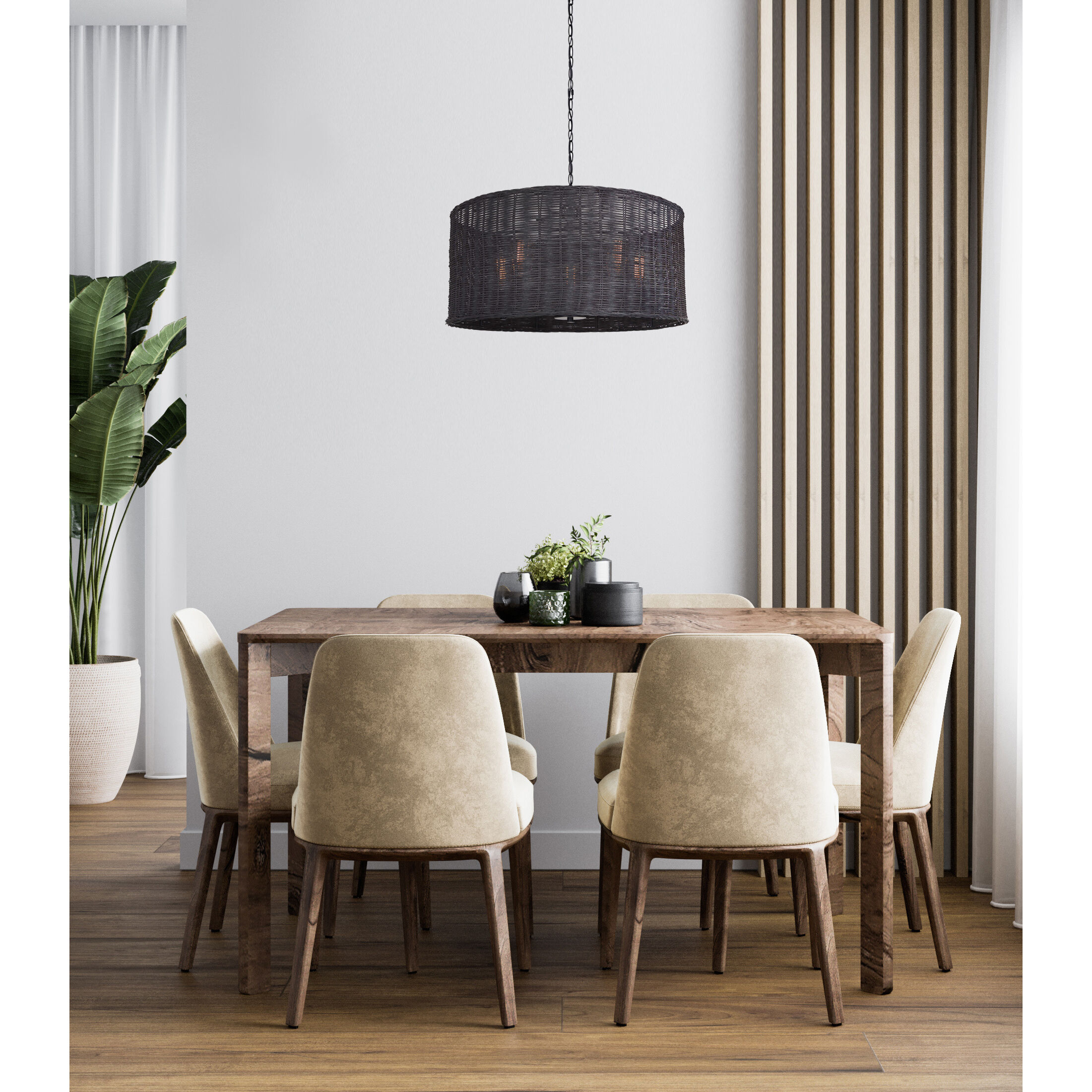 Remee 5 Light 23 inch Black Chandelier Ceiling Light