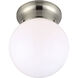 Madison 1 Light 15 inch Brushed Nickel Flush Mount Ceiling Light