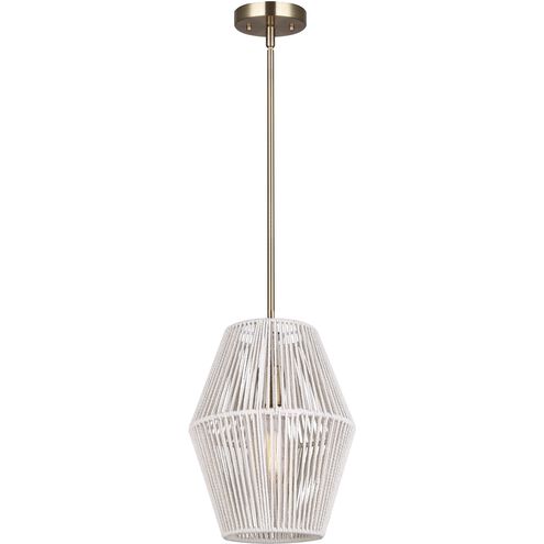 Willow 1 Light 8.5 inch Gold Pendant Ceiling Light