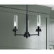 Benson 3 Light 16 inch Black Chandelier Ceiling Light