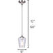 Conall 1 Light 5 inch Brushed Nickel Pendant Ceiling Light