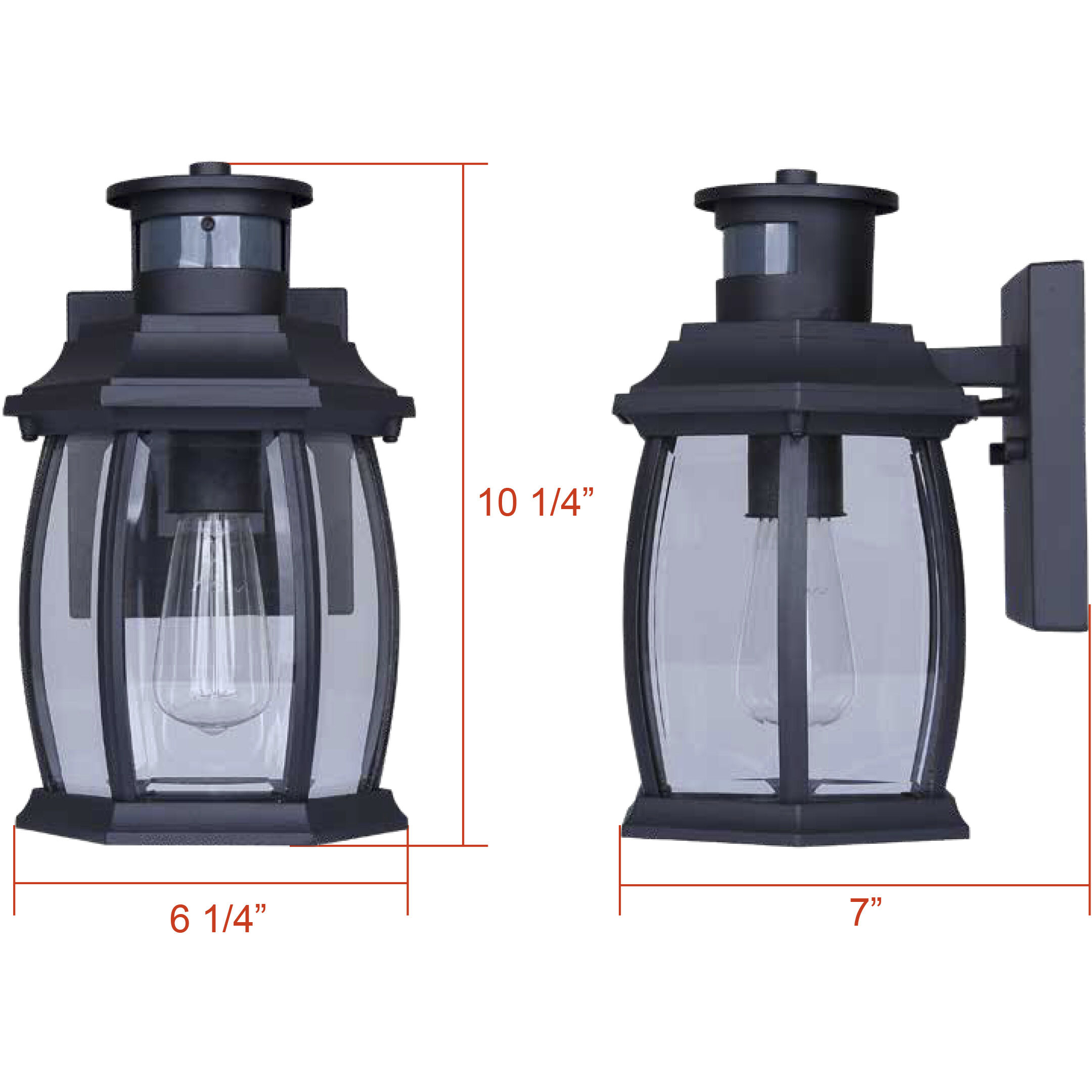 Buckly 1 Light 10.25 inch Black Outdoor Wall Lantern