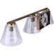 Berklie 3 Light 25.5 inch Gold Vanity Light Wall Light