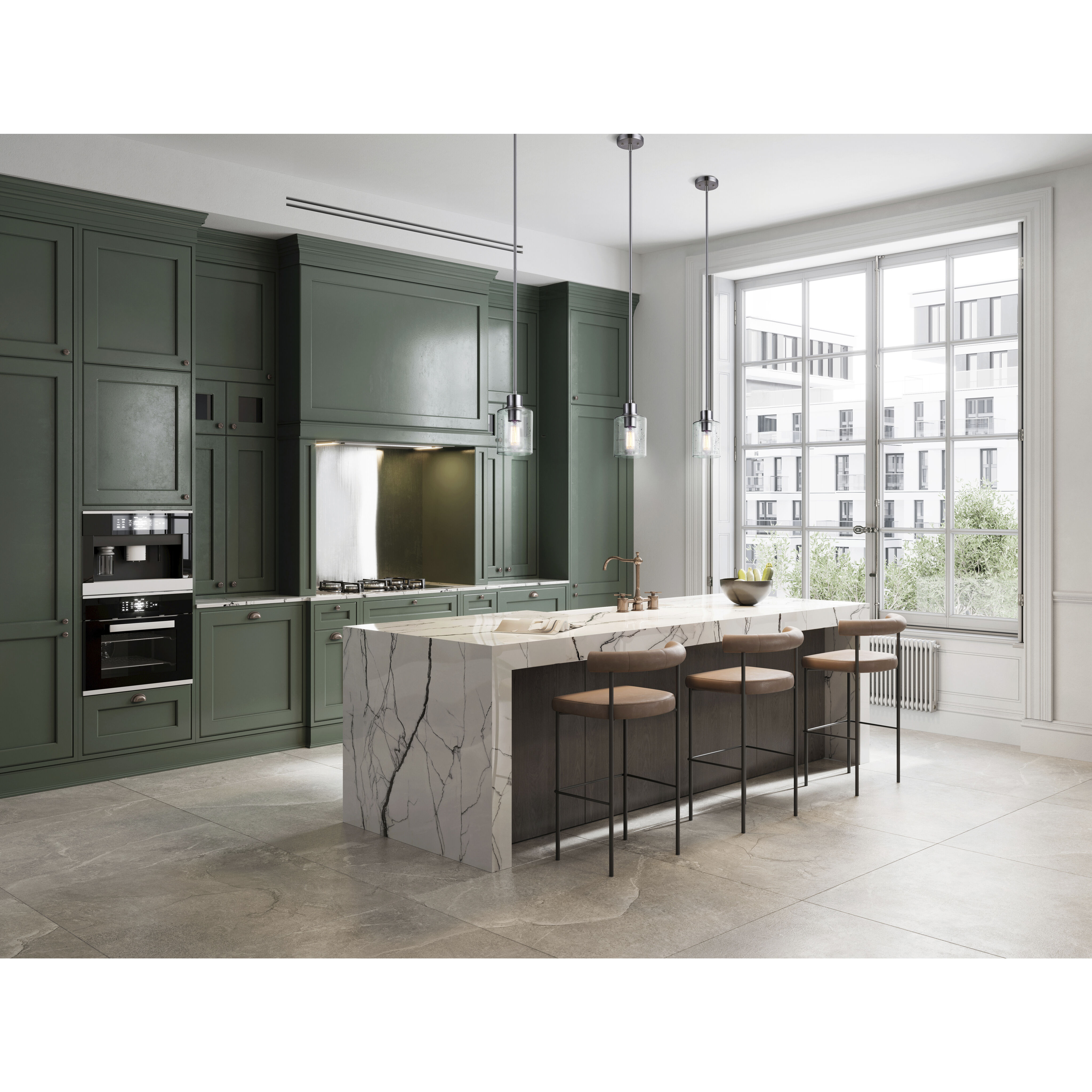 Madison 1 Light 5 inch Brushed Nickel Pendant Ceiling Light