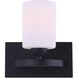 Hampton 1 Light 8 inch Black Vanity Light Wall Light