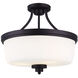 Madison 3 Light 16 inch Oil Rubbed Bronze Semi-Flush Ceiling Light