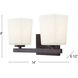 Madison 2 Light 14 inch Oil Rubbed Bronze Vanity Light Wall Light